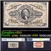 Image 1 : US Fractional Currency 10c Third Issue fr-1253 Washington Rare Red Reverse Graded vf25 By PMG
