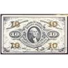 Image 4 : US Fractional Currency 10c Third Issue fr-1255 Washington Bust Green Reverse Graded au58 By PMG