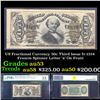 Image 1 : US Fractional Currency 50c Third Issue fr-1334 Francis Spinner Letter 'a' On Front Graded au53 By PM