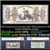 US Fractional Currency 50c Third Issue fr-1370 Justice holding scales  Graded xf45 EPQ By PMG