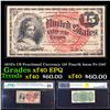 1870's US Fractional Currency 15¢ Fourth Issue Fr-1267 Graded xf40 EPQ By PMG