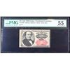 Image 2 : 1874 25c Fractional Currency, 5th Issue, Short Key Fr-1309  Graded au55 By PMG