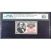 Image 2 : 1874 25c Fractional Currency, 5th Issue, Short Key Fr-1309  Graded cu65 EPQ By PMG