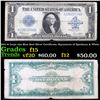 1923 $1 large size Blue Seal Silver Certificate, Signatures of Speelman & White Grades f+