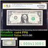 PCGS 2013 $1 FRN San Francisco, CA Intresting Serial #000413000 Graded cu64 PPQ By PCGS