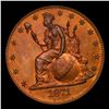 Image 2 : Proof ***Auction Highlight*** 1871 Pattern Copper Indian Princess 50c TOP POP! R-7 Judd-1115 Graded 