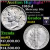 Image 1 : ***Auction Highlight*** 1916-d Mercury Dime 10c Graded Select Unc By USCG (fc)