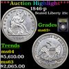 Image 1 : ***Auction Highlight*** 1846-p Seated Liberty Quarter 25c Graded Select+ Unc By USCG (fc)