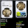 Image 1 : NGC 1923-p Peace Dollar $1 Graded ms64 By NGC