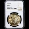 Image 2 : NGC 1923-p Peace Dollar $1 Graded ms64 By NGC