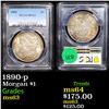 Image 1 : PCGS 1890-p Morgan Dollar $1 Graded ms63 By PCGS