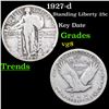 Image 1 : 1927-d Standing Liberty Quarter 25c Grades vg, very good