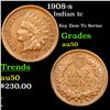 Image 1 : 1908-s Indian Cent 1c Grades AU, Almost Unc