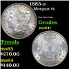 Image 1 : 1885-o Morgan Dollar $1 Grades Choice+ Unc