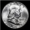 Image 2 : 1955-p Franklin Half Dollar 50c Grades Select Unc+ FBL