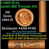 Image 1 : Shotgun Lincoln 1c roll, 1961-d 50 pcs Brandt Wrapper