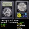 Image 1 : 1995-p Civil War Modern Commem Dollar $1 Graded ms70, Perfection By USCG