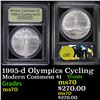 Image 1 : 1995-d Olympics Cycling Modern Commem Dollar $1 Graded ms70, Perfection By USCG