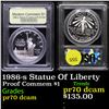Image 1 : Proof 1986-s Statue Of Liberty Modern Commem Dollar $1 Graded GEM++ Proof Deep Cameo By USCG