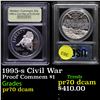 Image 1 : Proof 1995-s Civil War Modern Commem Dollar $1 Graded GEM++ Proof Deep Cameo By USCG