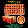 Image 1 : Box of 50 Rolls of 1964-p Gem Unc Lincoln Cents 1c, 50 Coins Each 2500 Coins total