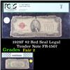 Image 1 : 1928F $2 Red Seal Legal Tender Note FR-1507 Graded by PCGS