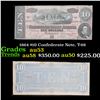 Image 1 : 1864 $10 Confederate Note, T-68 Grades Select AU