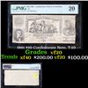 Image 1 : 1861 $20 Confederate Note, T-20 Graded vf20 By PMG