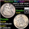 Image 1 : 1866-p Seated Liberty Half Dime TOP POP! 1/2 10c Graded ms68 BY SEGS