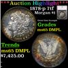 Image 1 : 1878-p 7tf Morgan Dollar $1 Graded ms65 DMPL BY SEGS