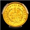 Image 3 : 1851 Gold Dollar TY I $1 Graded ms64+ BY SEGS