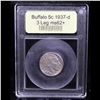 Image 4 : 1937-d 3 leg Buffalo Nickel FS-901 5c Graded Select Unc By USCG