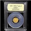 Image 4 : 1854 Gold Dollar TY 2 $1 Graded Select Unc By USCG