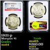 Image 1 : NGC 1921-p Morgan Dollar $1 Graded ms64 By NGC