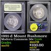 Image 1 : 1991-d Mount Rushmore Modern Commem Half Dollar 50c Graded ms70, Perfection By USCG