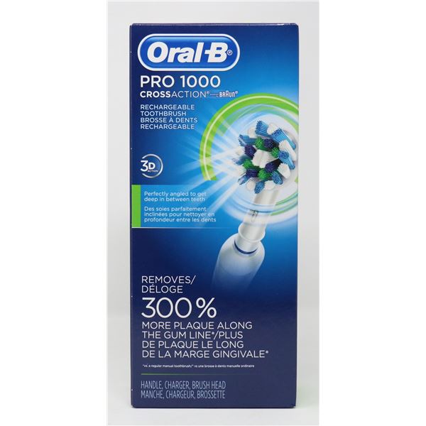 ORAL-B PRO 1000 CROSSACTION CHARGEABLE TOOTHBRUSH
