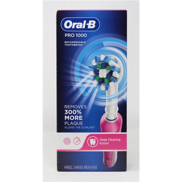 ORAL-B PRO 1000 RECHARGEABLE TOOTHBRUSH