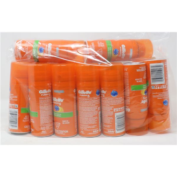 16 CANS OF GILLETTE FUSION 5 ULTRA SENSITIVE SHAVE