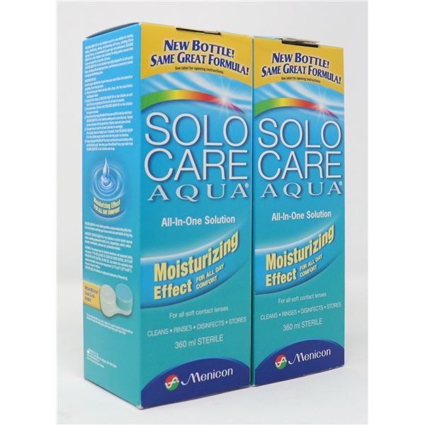 2 BOXES OF SOLO CARE AQUA ALL-IN-ONE SOLUTION