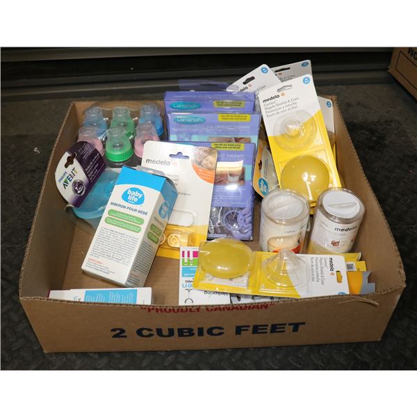 BABY CARE LOT INCLUDING BOTTLES, LOTION, & MORE