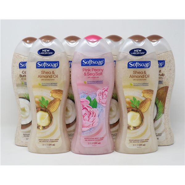 7 BOTTLES OF SOFTSOAP BODY WASH 591 ML EACH