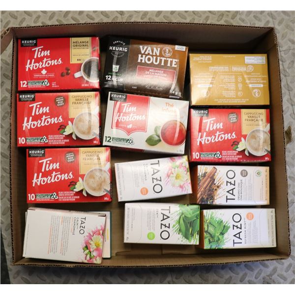 FLAT OF BRAND NAME COFFEE & TEA