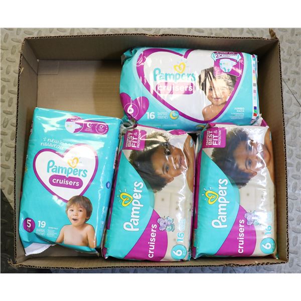 FLAT LOT OF PAMPERS CRUISERS SZ 6 & 5