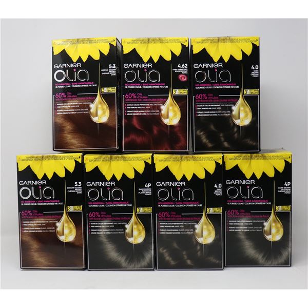 FLAT LOT OF GARNIER OLIA ASSORTED HAIR DYES