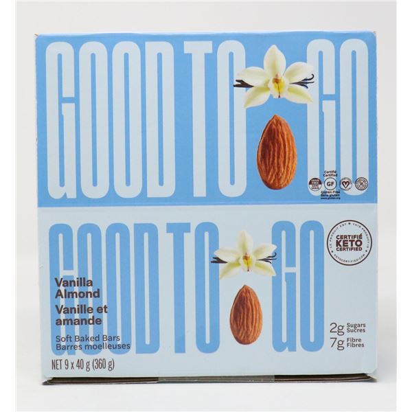 CASE OF GOOD TO GO VANILLA ALMOND SOFT BAKED BARS