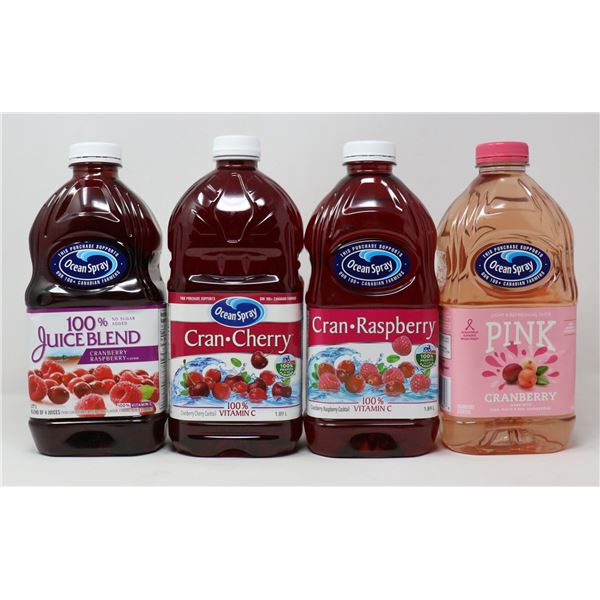 4 BOTTLES OF OCEAN SPRAY JUICE