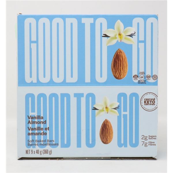 CASE OF GOOD TO GO VANILLA ALMOND SOFT BAKED BARS