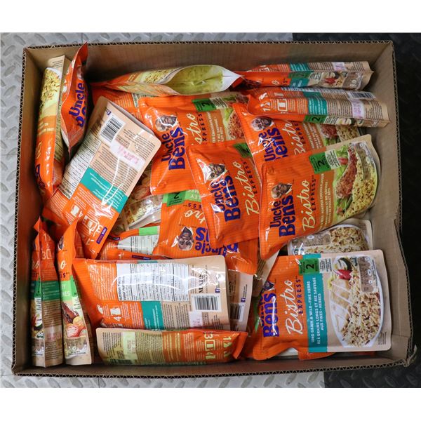 BOX LOT OF UNCLE BENS RICE