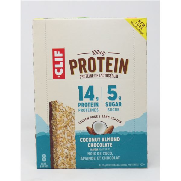 CASE OF CLIF COCONUT ALMOND CHOCOLATE WHEY