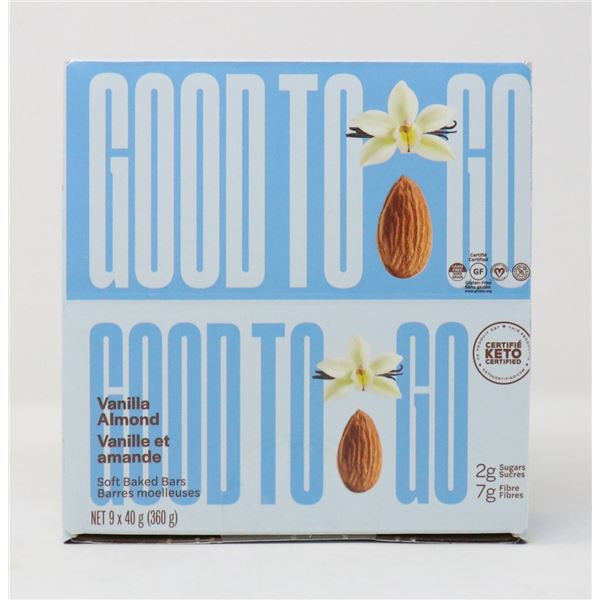 CASE OF GOOD TO GO VANILLA ALMOND SOFT BAKED BARS
